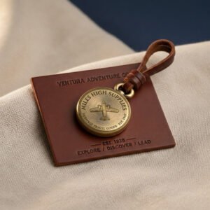 Brass Compass Keychain by Miles High Supplies