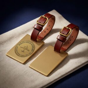 Brass Luggage Tags — Set of 2 by Miles High Supplies